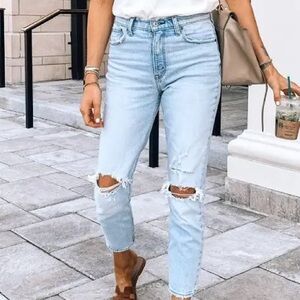 Abercrombie and Fitch ultra high-rise 90 straight leg ankle jeans